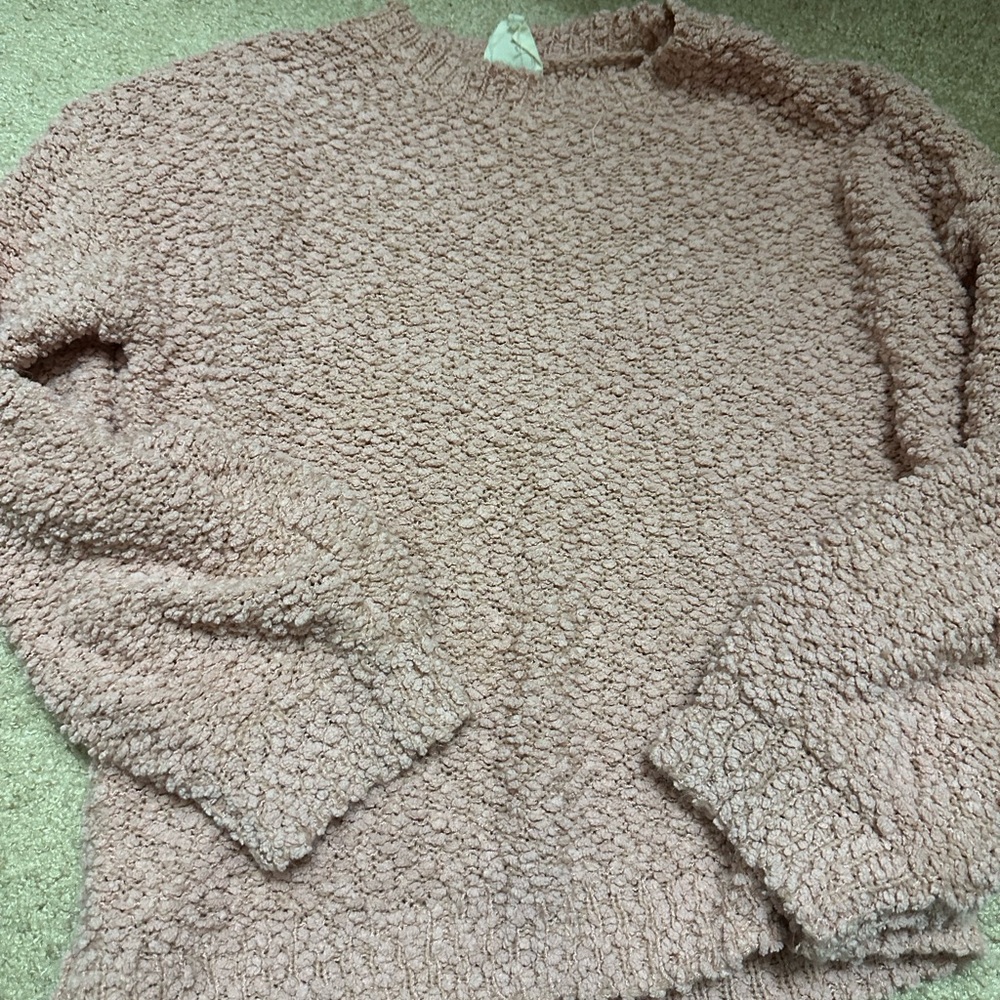 Blush popcorn sweater
